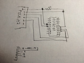 PIC16F88 書き込み用手書き回路図